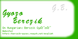 gyozo berczik business card